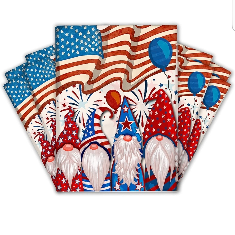 25 Ct. 10x13 Patriotic Gnomes Designer Poly Mailers Shipping Envelopes … - Picture 3 of 7